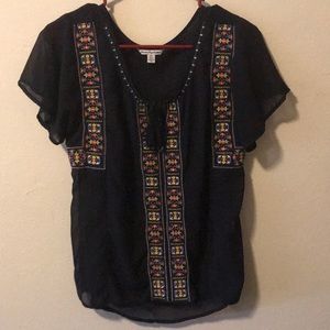 Boho American eagle blouse